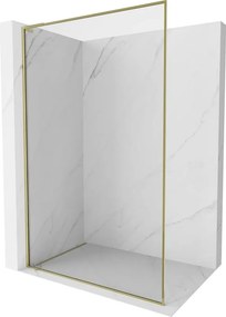 Mexen Kioto-F L ścianka prysznicowa Walk-in z ramką 60 x 202 cm, transparent 8 mm, złota - 800-060-174-50-00