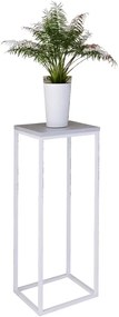 Nowoczesny kwietnik z metalowym stelażem biały + beton P7-P30