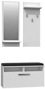 Biała skandynawska garderoba z wieszakiem 50cm P4-M96