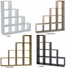 Schodkowy regał dziecięcy na zabawki dąb sonoma Z4-D32