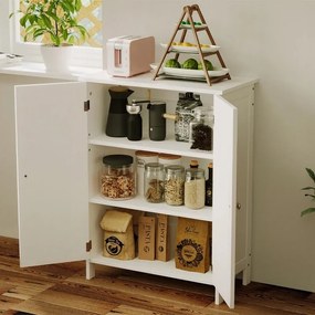 Szafka regał komoda łazienka przedpokój loft 2 drzwi biała wysoka 80 cm