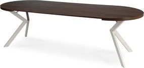 Stół Okrągły Rozkładany LUKAS 100-250 cm Orzech/Kaszmir Nowoczesny