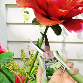 Outsunny Zestaw narzędzi ogrodowych 2 szt. Narzędzia ogrodowe ze stali nierdzewnej z nożycami i sekatorem Zielony+Srebrny