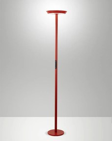 Lampa podłogowa Fizz LED 50W, konstrukcja aluminiowo-metakrylanowa, regulacja barwy światła CCT 2700K-4000K, kolor czerwony, nowoczesny design