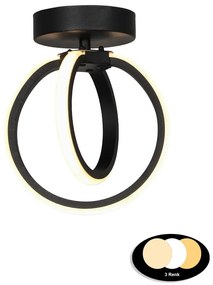 Czarna metalowa lampa sufitowa LED Sezen – Squid Lighting