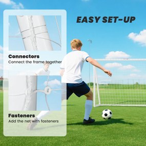 SPORTNOW Bramka 240×90×180 cm – wytrzymała siatka, rama z tworzywa, kotwy