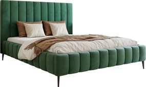 Łóżko tapicerowane MARCEL SLIM z pojemnikiem na pościel na wysokich nóżkach