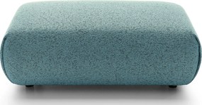 Szaroniebieska duża pufa salonowa na nóżkach P1-B00