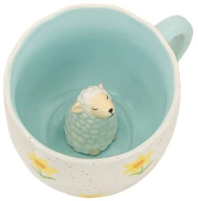 Niebiesko-kremowy porcelanowy kubek 350 ml Surprise Sheep – Sass &amp; Belle