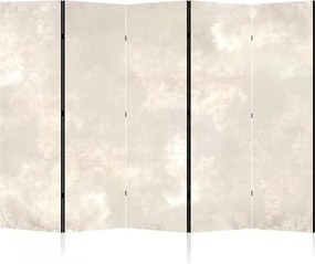 Parawan pokojowy 5-częściowy 225x172 Dwustronny dekoracyjny shabby chic Kremowy Wybielony Damasceński Ornament