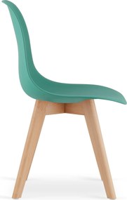 PROMOCJA Zielone krzesło KITO z bukowymi nogami II gatunek