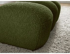 Zielony podnóżek z materiału bouclé Hippolyte – Bobochic Paris
