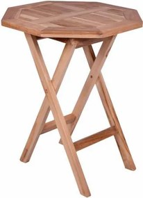Składany stolik ogrodowy DIVERO z drewna tekowego Ø 60cm