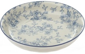 Zestaw 6 głębokich talerzy Delikatne kwiaty 20 cm,niebieskie