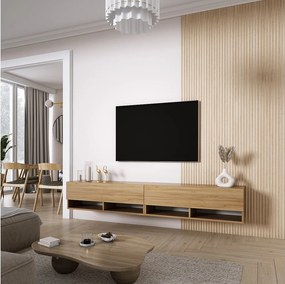 Szafka pod telewizor 200 (2 x 100) cm Dąb Craft, 200 × 32 × 34 cm