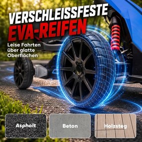 HOMCOM Elektryczny gokart dla dzieci 3-5 km/h, 2-stopniowa regulacja prędkości, pas bezpieczeństwa, koła EVA, dla 3-8 lat | Aosom PL
