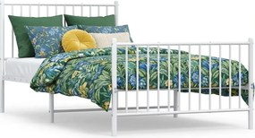 Białe metalowe łóżko rustykalne 100x200 cm F5-K53