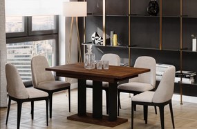 Stół Appia 210 rozkładany od 130 do 210 cm noga czarny mat