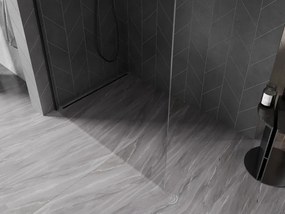 Mexen Kioto-X L ścianka prysznicowa Walk-in 120 x 200 cm, transparent 10 mm, czarna - 800-120-107-70-00-X