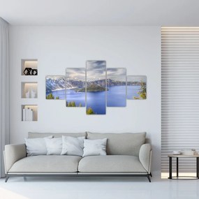 Obraz górskiego jeziora (125x70 cm)
