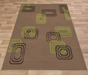 Dywan  nowoczesny Kwadraty jasny brąz 140 cm x 200 cm