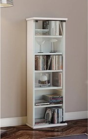 Drewno CD DVD Stand Shelf Vetro Drzwi szklane