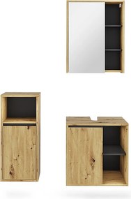 Zestaw mebli łazienkowych artisan/szary 60x45.5x60 viola