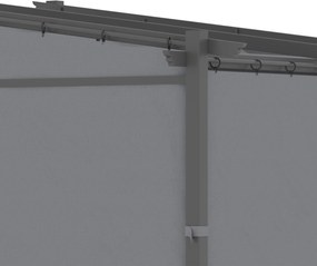 Outsunny Pergola Metalowa 297x295cm Ciemnoszara z Przysuwającym się Dachem | Aosom PL