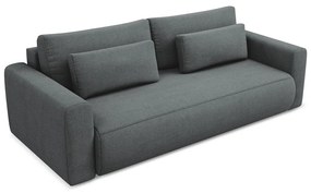 Ciemnoszara rozkładana/ze schowkiem sofa 238 cm Kapua – Makamii