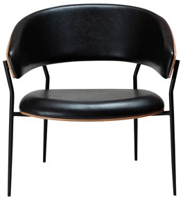 Czarny fotel z imitacji skóry Crib – DAN-FORM Denmark