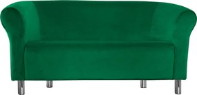 Sofa Milo tkanina Welur : Kolor nogi - Chrom, Kolor tkaniny - VELVET - MG25, Typ tkaniny - Velvet, Wysokość nogi - 15 cm