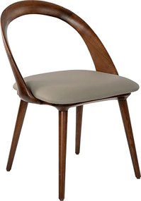 Krzesło z ekoskóry w kolorze orzechowym i norek 4063 ANGEL CERDA