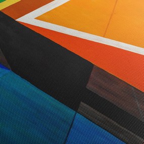 Obraz - Geometria (z zegarem) (90x30 cm)