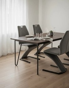 Szare nowoczesne krzesło welurowe Z6-S00