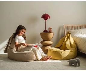 Beżowy aksamitny dziecięcy worek do siedzenia Bunny – Wigiwama