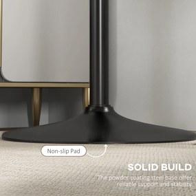 HOMCOM Stolik barowy stojący, stół dla 2 osób, 70 x 70 x 102 cm, czarny | Aosom PL