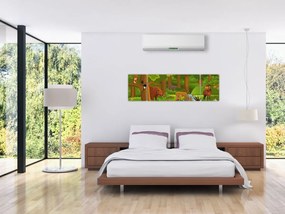 Dziecięcy obraz ze zwierzątkami (170x50 cm)