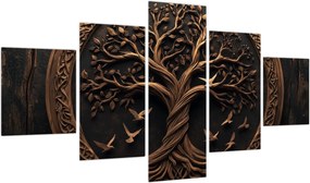 Obraz – Drewniane drzewo życia (125x70 cm)