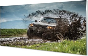 Panel szklany do Kuchni Auto Terenowe w Górach