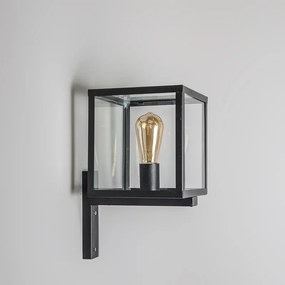 Industrialna kwadratowa lampa ścienna zewnętrzna czarna IP23 - Rotterdam