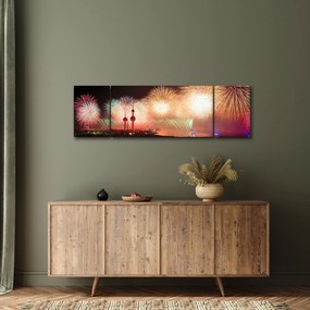 Obraz fajerwerków (170x50 cm)