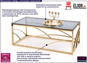 Szklana ława w stylu glamour Cristal 2X - Iryda