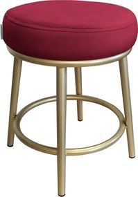 Taboret Ben tkanina Welur stelaż metalowy STOŁEK LOFT : Kolor Stelaża - Złoty, Kolor tkaniny - VELVET - MG31, Typ tkaniny - Velvet