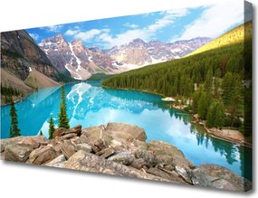 Duży obraz na płótnie Górska Panorama z Jeziorem