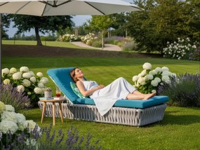 Łóżko aluminiowe przeplatane sznurem CORDA