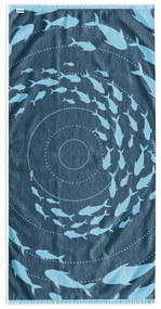 Niebieski ręcznik plażowy 90x180 cm Shoal – DecoKing