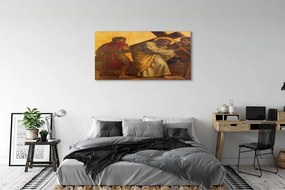 Zdjęcie na płótnie Jezus na Krzyżu i Ludzie