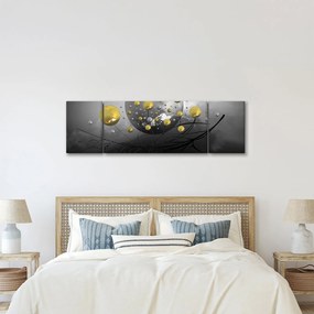 Obraz złotych abstrakcyjnych kul (170x50 cm)