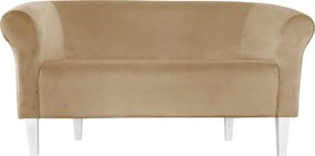 Sofa Milo tkanina Welur wygodna sofa tapicerowana do salonu i poczekalni : Kolor nogi - Biała, Kolor tkaniny - VELVET - MG06, Typ tkaniny - Velvet, Wysokość nogi - 20 cm