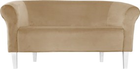 Sofa Milo tkanina Welur : Kolor nogi - Biała, Kolor tkaniny - VELVET - MG06, Typ tkaniny - Velvet, Wysokość nogi - 20 cm